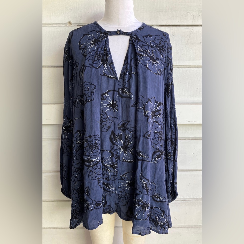Free People Navy Blue Tunic Dress
